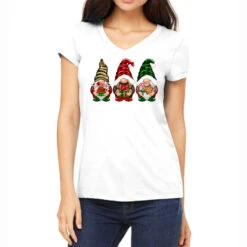 Christmas Gnomes Women's V-Neck T-Shirt