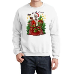 Santa Skeleton Christmas Crewneck Sweatshirt