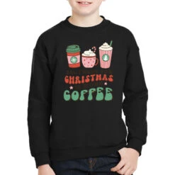 All I Want For Christmas Is More Coffee Retro Groo Youth Sweatshirt