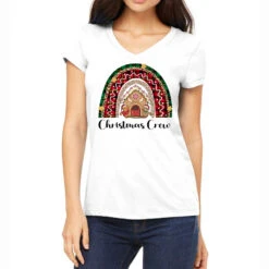 Christmas Crew Sublimation Women's V-Neck T-Shirt