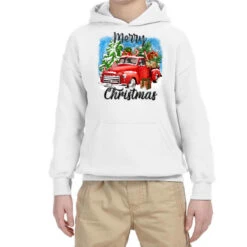 Merry Christmas Truck Youth Hoodie