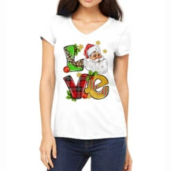 Love Christmas Women's V-Neck T-Shirt