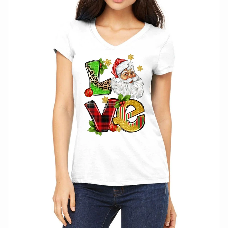 Love Christmas Women's V-Neck T-Shirt 3 Love Christmas Women's V-Neck T-Shirt