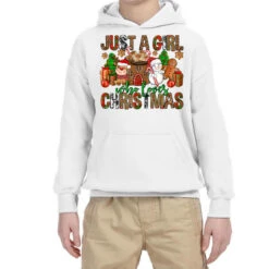 Just A Girl Who Loves Christmas Youth Hoodie
