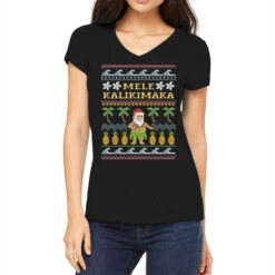 Mele Kalikimaka Christmas Women's V-Neck T-Shirt