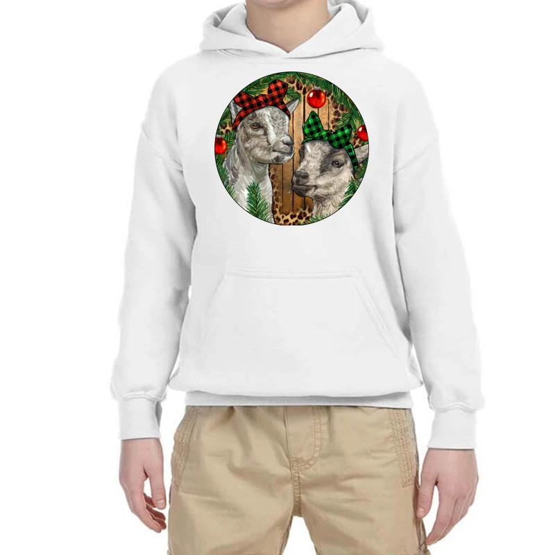 Baby Goats Christmas Youth Hoodie 3 Baby Goats Christmas Youth Hoodie