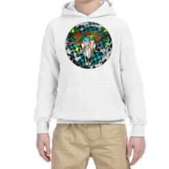 Bull Skull Christmas Youth Hoodie