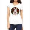 Christmas Bull Terrier Women's V-Neck T-Shirt