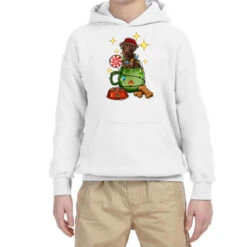 Christmas Coffee Cup With Labrador Youth Hoodie