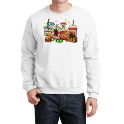 Christmas Coffee Cups With Chihuahua Crewneck Sweatshirt