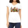Christmas Coffee Cups With Dachshund Women's V-Neck T-Shirt