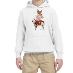 Merry Christmas Farm Animals Youth Hoodie