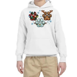 Christmas Paws Youth Hoodie