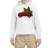 Christmas Trees With Truck Youth Hoodie