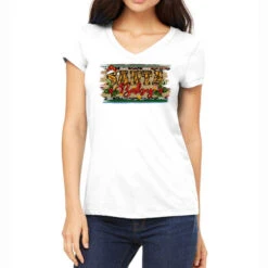Santa Baby Western Christmas Women's V-Neck T-Shirt