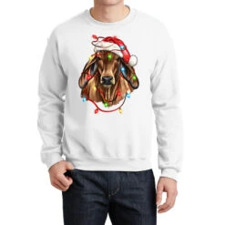 Christmas Brahman Cow Crewneck Sweatshirt