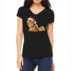 Christmas Persian Cat Women's V-Neck T-Shirt