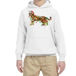 Christmas Bengal Cat Youth Hoodie