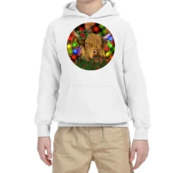 Brown Cow Christmas Youth Hoodie