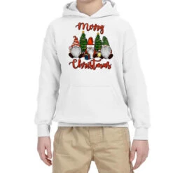 Merry Christmas Gnomes Youth Hoodie