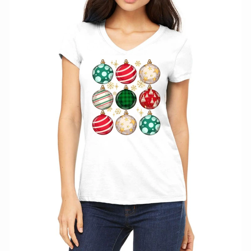 Christmas Women's V-Neck T-Shirt 3 Christmas Women's V-Neck T-Shirt