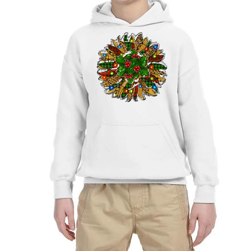 Leopard Christmas Sunflower Youth Hoodie 3 Leopard Christmas Sunflower Youth Hoodie