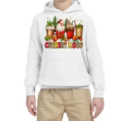Christmas Santa Coffee Cups Current Mood Youth Hoodie