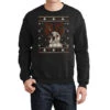 Ugly Christmas French Bulldog Puppy With Reindeer Crewneck Sweatshirt