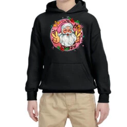 Merry Christmas Peace Santa Youth Hoodie