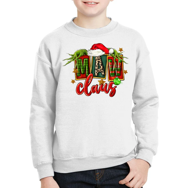 Christmas Maw Claus Youth Sweatshirt 3 Christmas Maw Claus Youth Sweatshirt