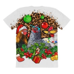 Christmas Party And Chickens All Over Women's T-shirt -Deals T-Shirt Store pmd.2527041818.108.25097017.s3.1 front customized1 f5f5f5 none x45y24 294 800x800 1