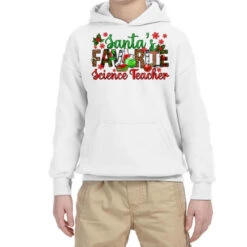 Santa's Favorite Science Teacher Christmas Youth Hoodie