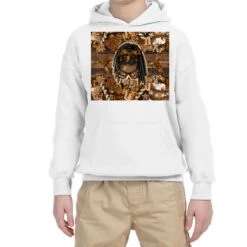 Afro Messy Bun Locs Ponytail Melanin Christmas Youth Hoodie