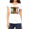 Afro Messy Bun Christmas Women's V-Neck T-Shirt