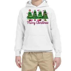 Merry Christmas Nurse Trees Youth Hoodie